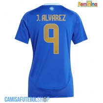 Camisa de time de futebol Argentina Julian Alvarez #9 Replicas 2º Equipamento Feminina Copa America 2024 Manga Curta